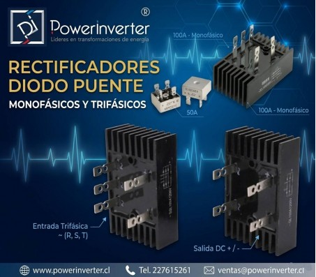 DIODO - PUENTE RECTIFICADOR MONOFÁSICO 1600V - 200A